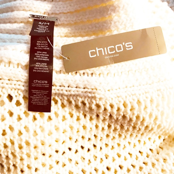 CHICOS BLACK LABEL MOCK NECK TOP  SZ S/M - Picture 8 of 13